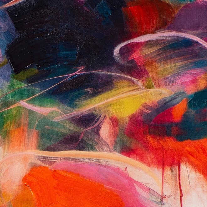 Canvas schilderij Interpretation of Yellow 90x120 - Copy
