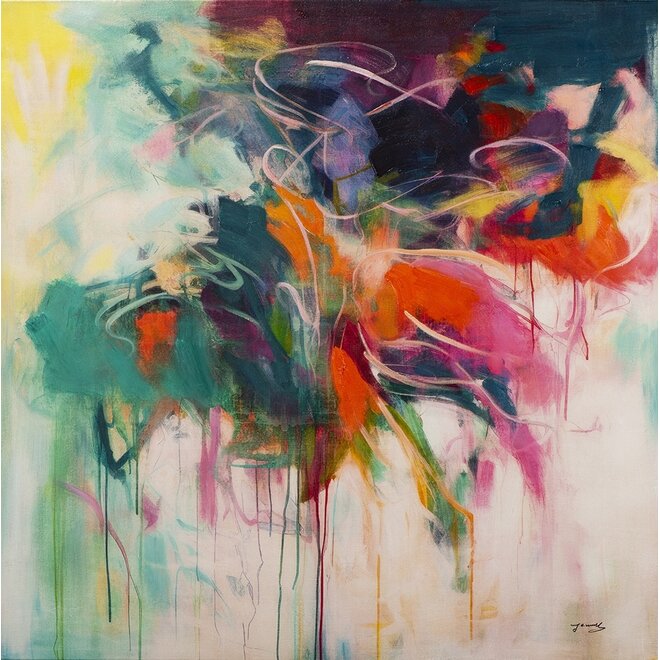 Canvas schilderij Interpretation of Yellow 90x120 - Copy