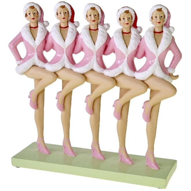 Kerst Deco Figuur Dancing Ladies H26cm
