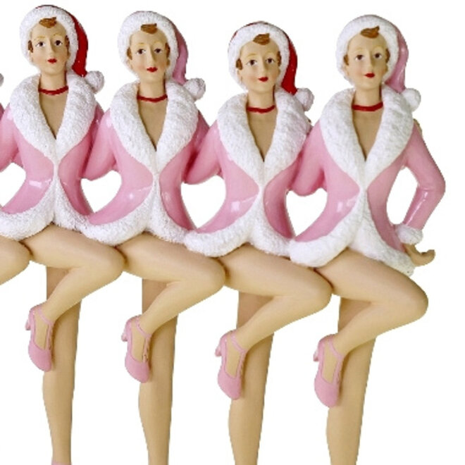 Kerst Deco Figuur Dancing Ladies H26cm