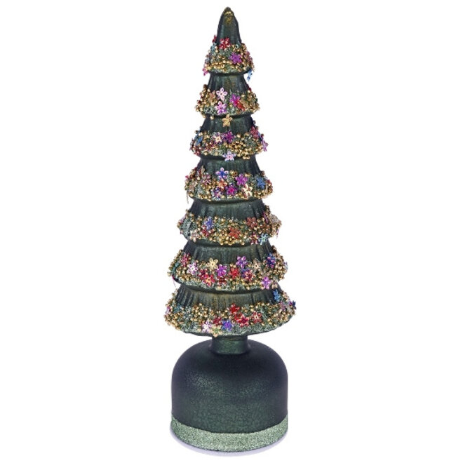 LED Glazen Kerstboom Groend H33cm