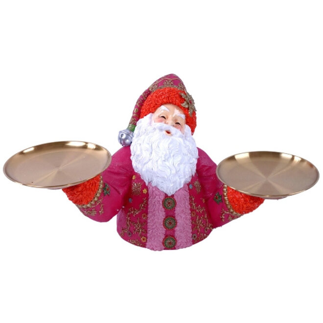 Deco Kerstman met Dienbladen B79cm