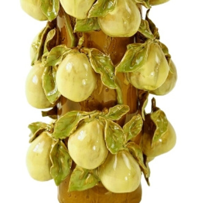 Stenen Vaas Peren, bruin H46cm