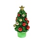 Deco Kerstboom, groen, goud, rood H16cm