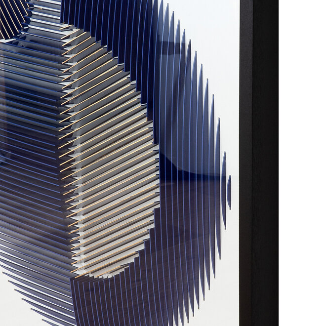 Wanddeco 3D "Memphis", a circle of slats, 90x90cm