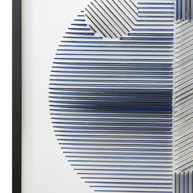 Wanddeco 3D "Memphis", a circle of slats, 90x90cm