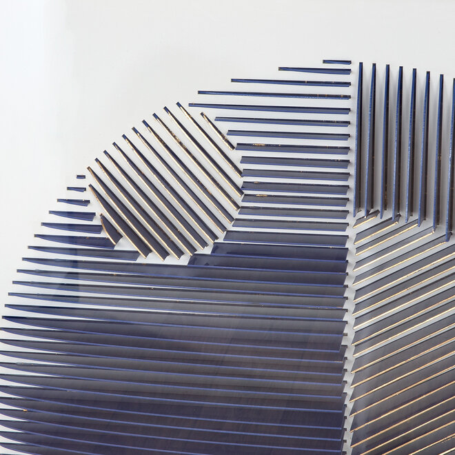 Wanddeco 3D "Memphis", a circle of slats, 90x90cm