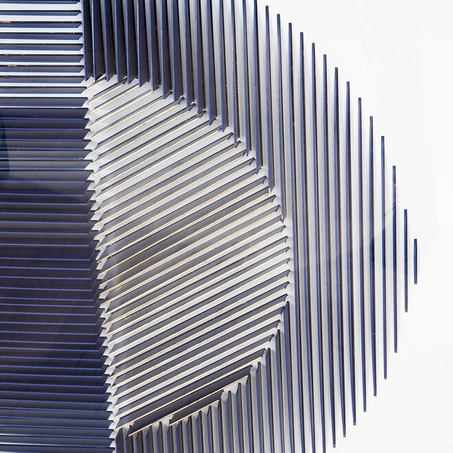 Wanddeco 3D "Memphis", a circle of slats, 90x90cm