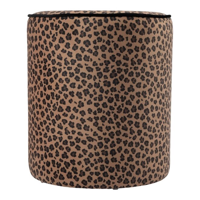 Decoratieve Velvet Leopard Poef