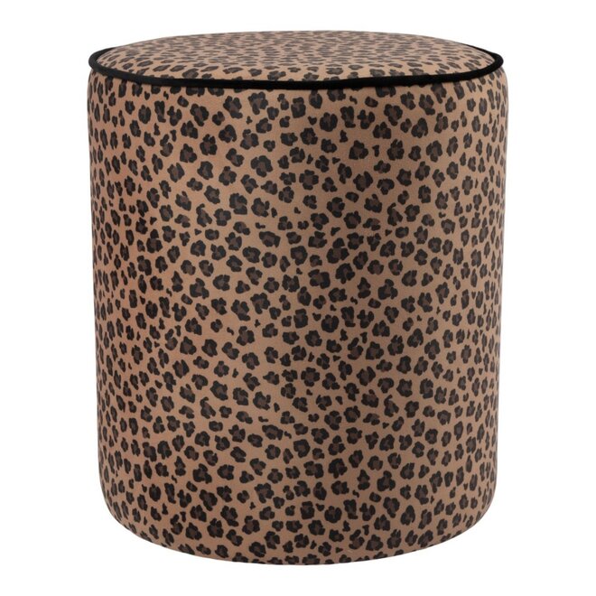 Decoratieve Velvet Leopard Poef