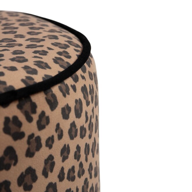 Decoratieve Velvet Leopard Poef