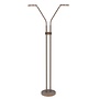 Vloerlamp Málaga Choco Dubbel + Dimmer H135cm