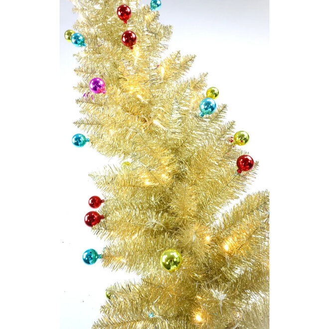 Kerstboom Vivid met kerstballen 213cm
