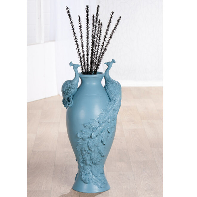 Vloer Vaas Koh Amphora Peacock Blauw 76cm