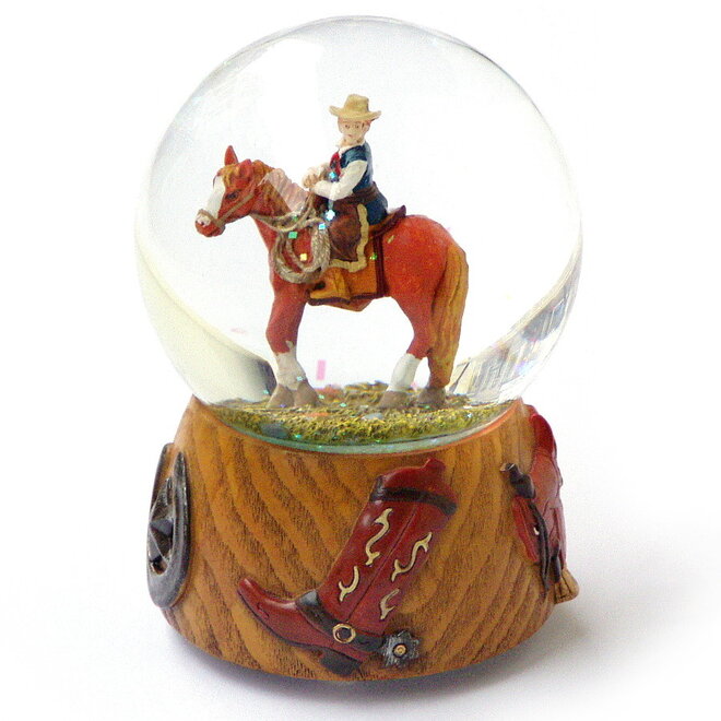 Sneeuwbol Cowboy te paard