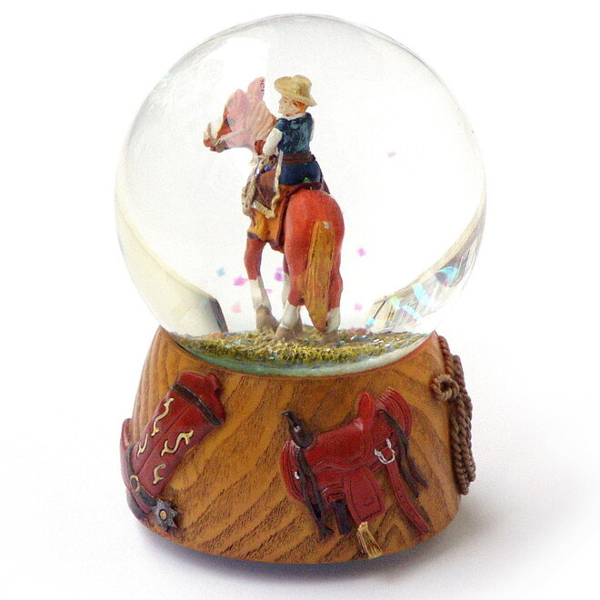 Sneeuwbol Cowboy te paard