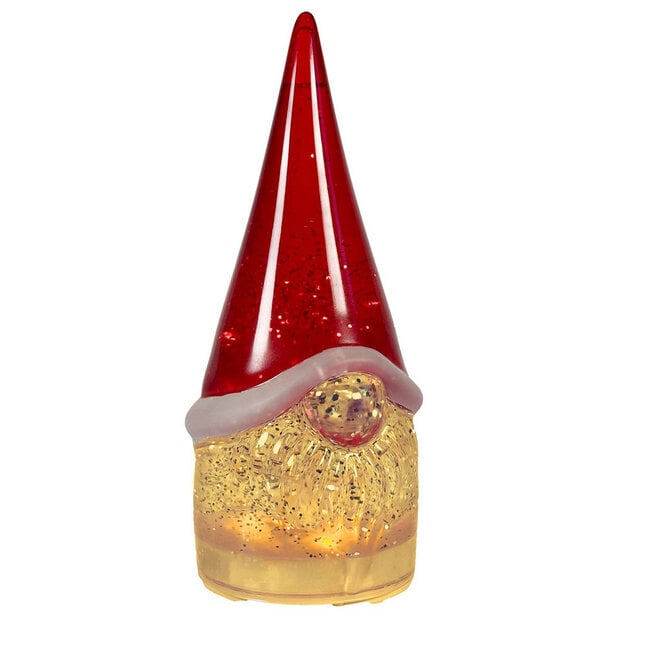 Sompex Gnoom glitter Rood Lamp H22cm