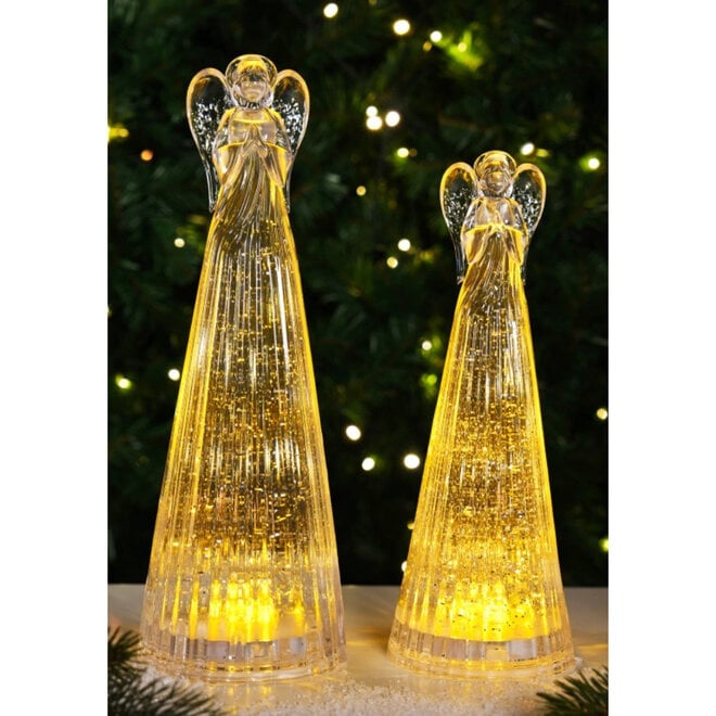 Sompex Engel glitter zilver Lamp H28 cm