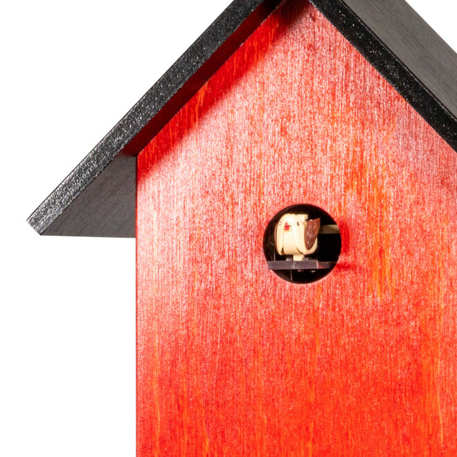 Koekoeksklok Rood met Zwart H46cm