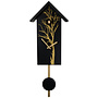 Koekoeksklok Zwart met Gouden Boom H46cm