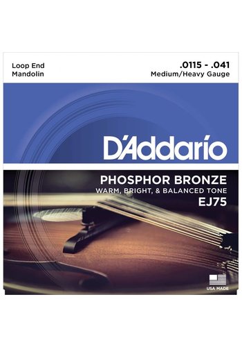D'Addario D'Addario EJ75 Mandolin Phosphor Bronze Light 11.5-41