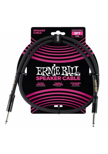 Ernie Ball Ernie Ball 6071 Speaker Cable Black Straight-Straight 0,9m