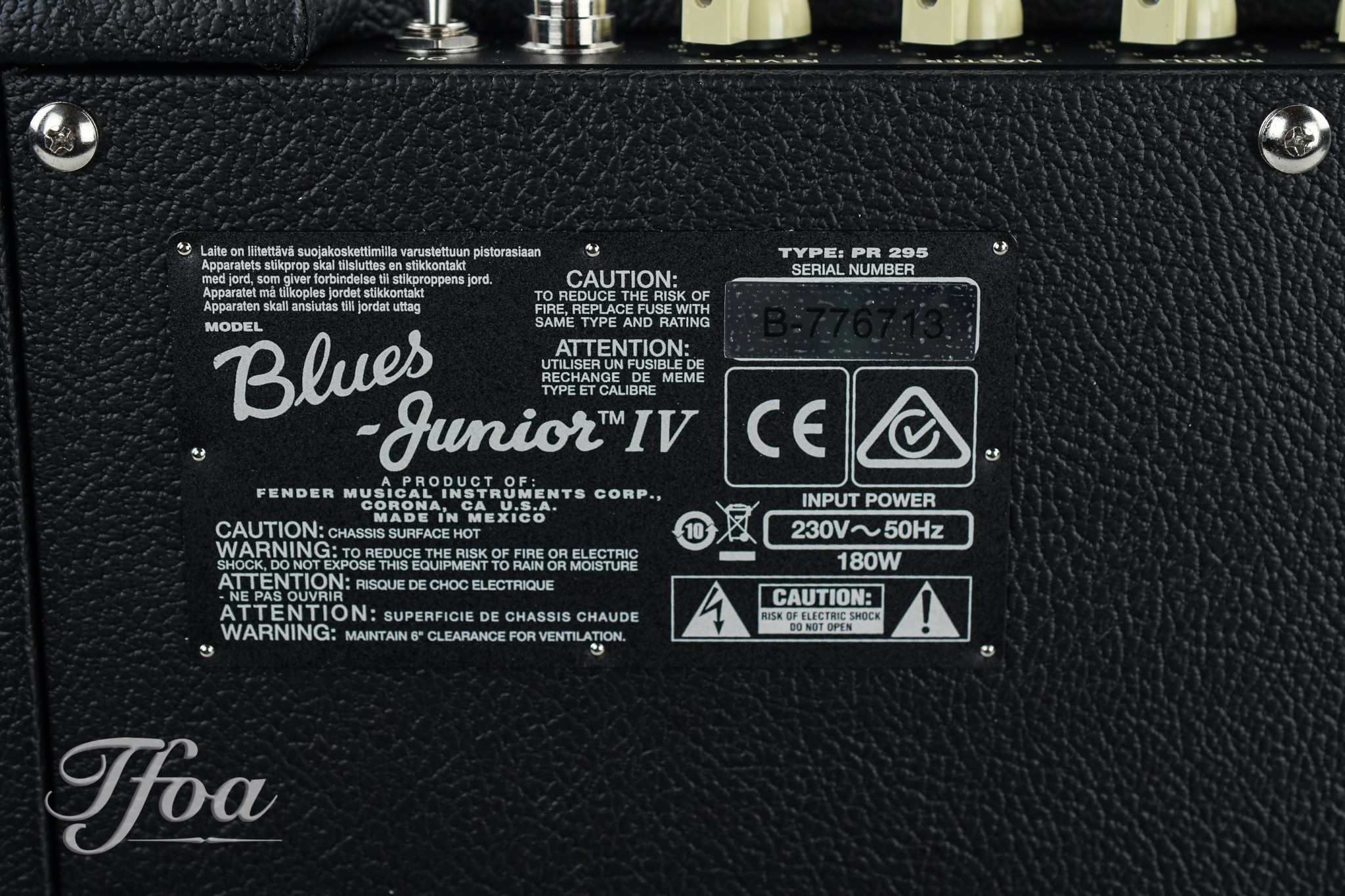 Fender Blues Junior IV Black - The 