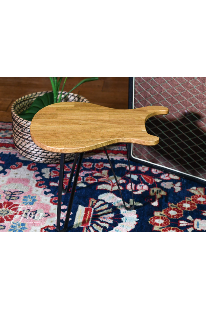 Ruwdesign Solid Oak Guitar Side Table Paulus