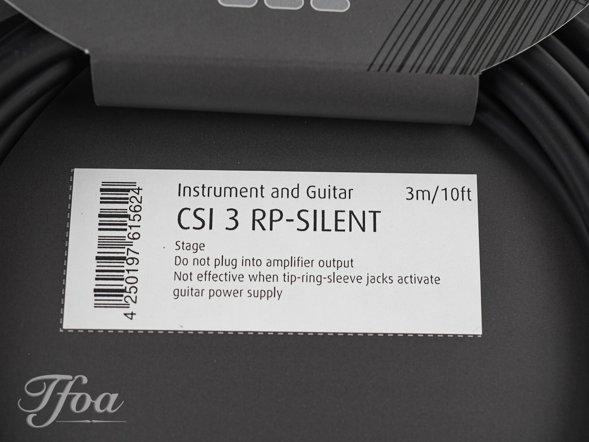 Cordial CSI3RP Silent Jack Cable Angled 3M The Fellowship of Acoustics