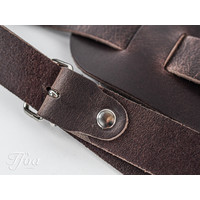 TFOA Leather Banjo Strap Dark Brown