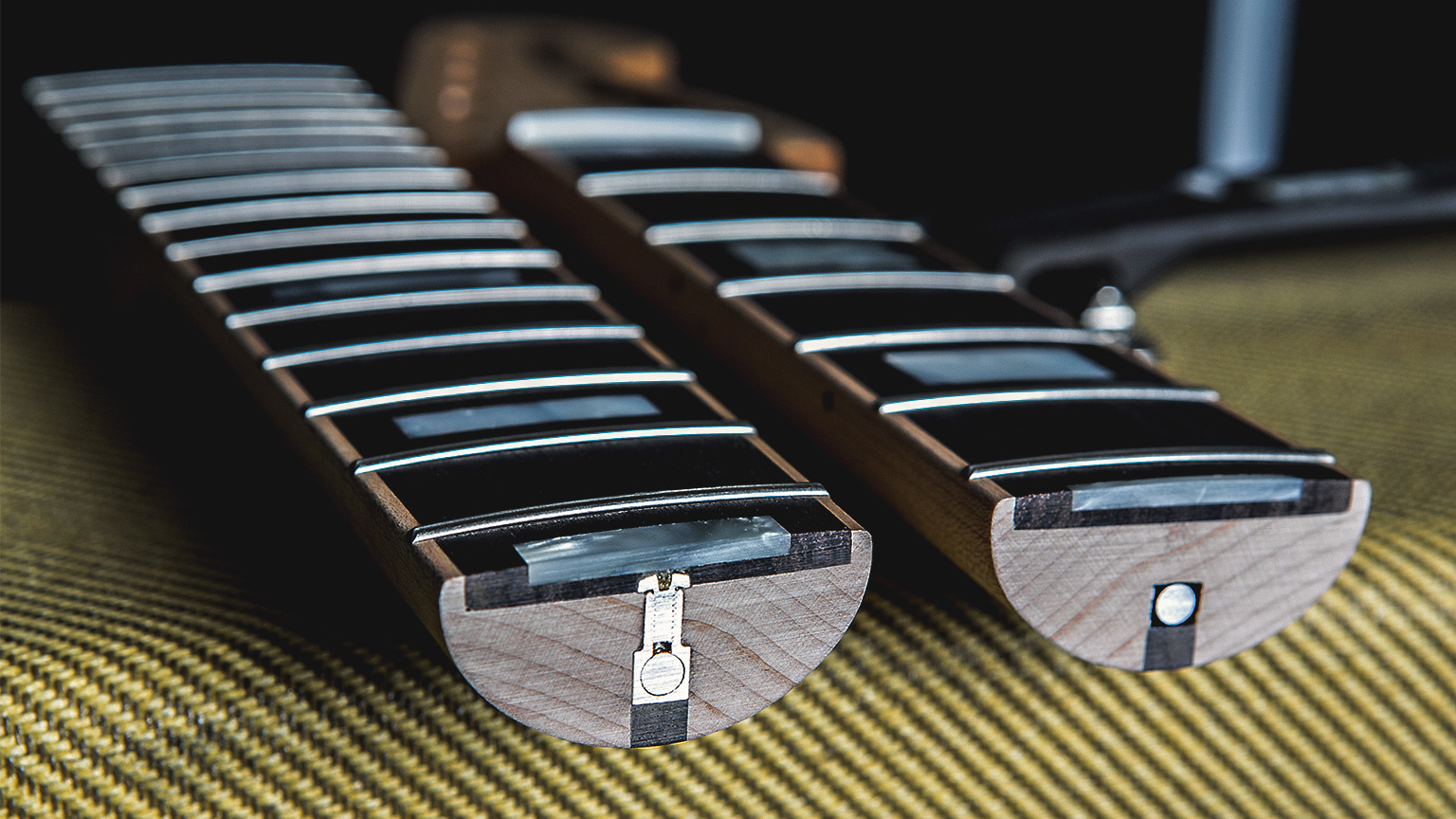 radiused fretboard