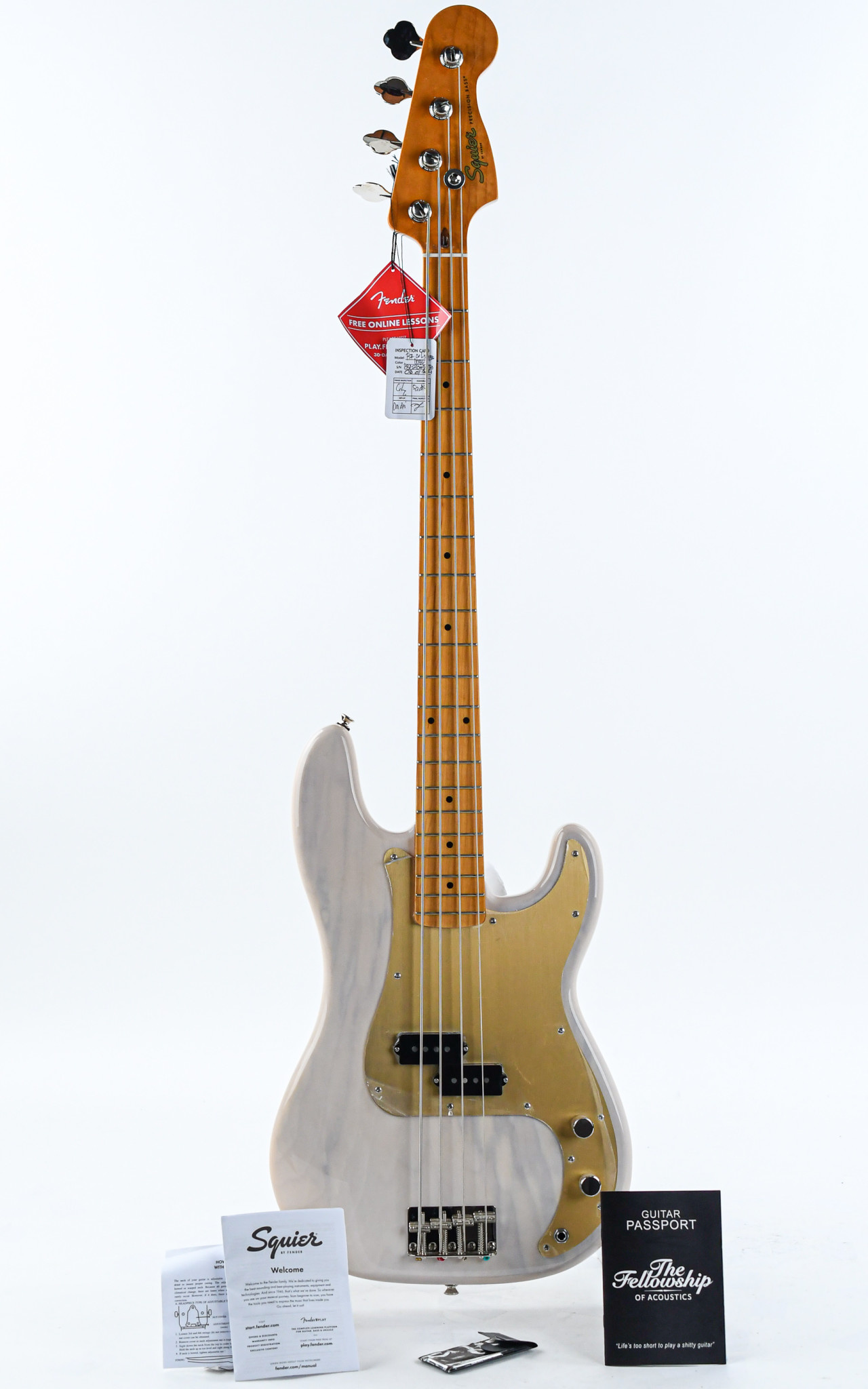 blonde natural custom fender bass precision no markings