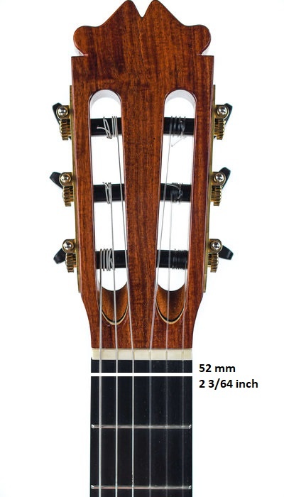 smallest nut width guitar