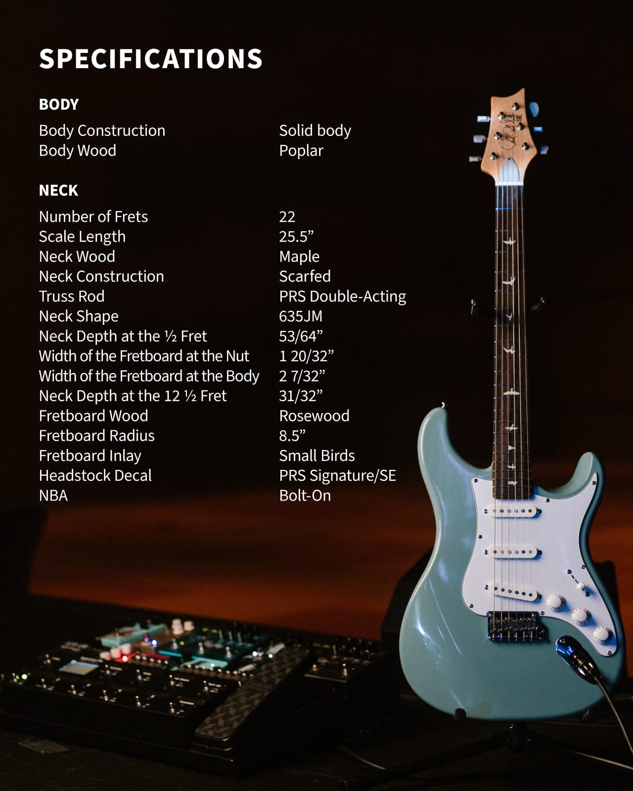 prs silver sky neck radius