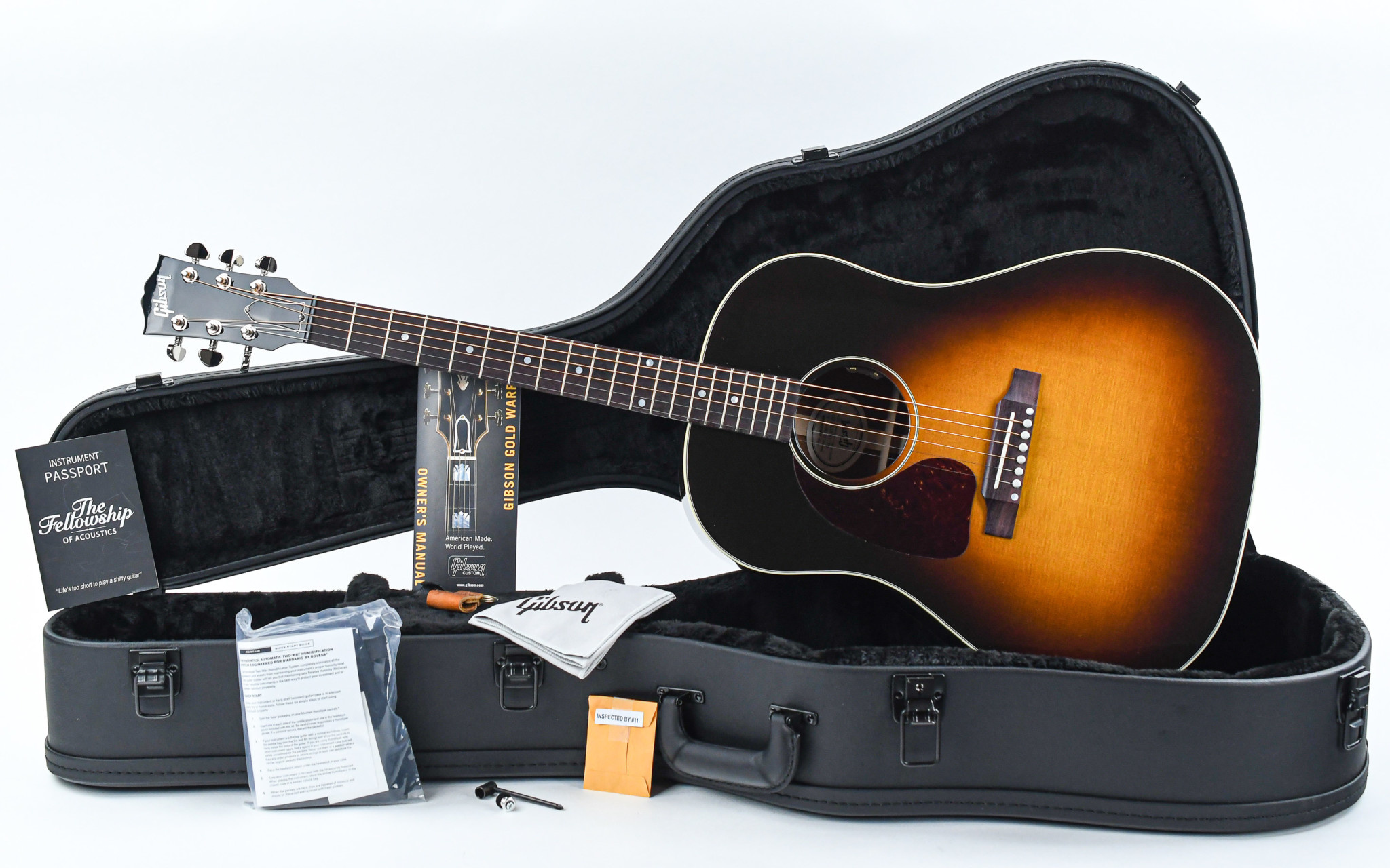 Gibson J45 Standard Vintage Sunburst Lefty The Fellowship Of Acoustics