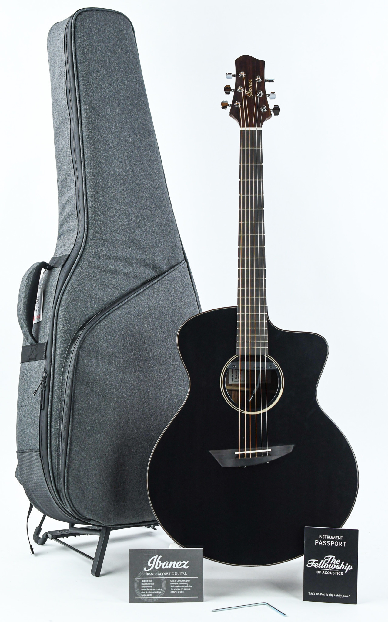 Ibanez Jon Gomm Signature JGM5 Acoustic Black Satin - Willcutt Guitars