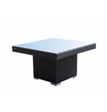 Diningset Tirana - Zwart - Plat vlechtwerk
