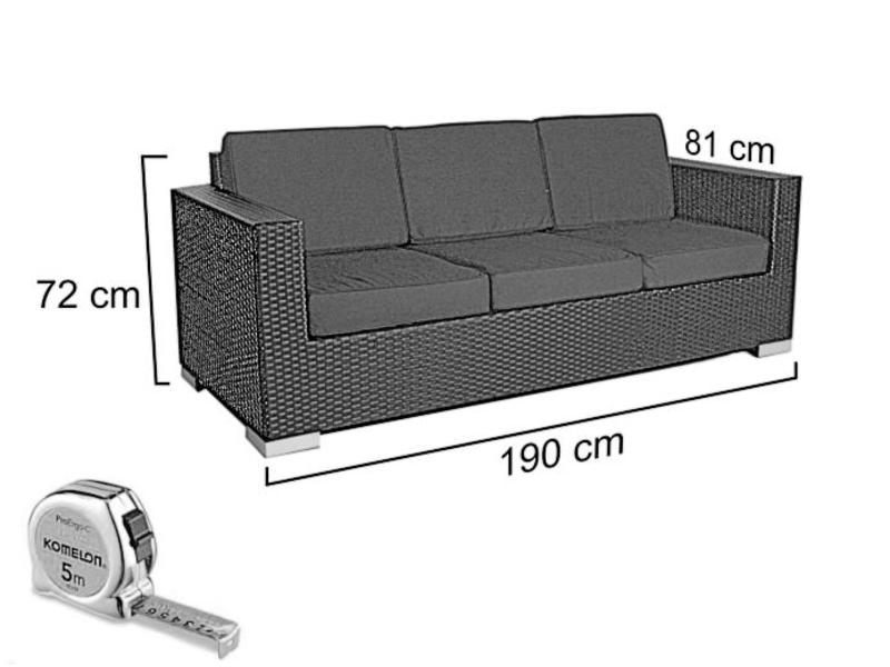 Loungeset Parijs 2111 - Bruin - Rond vlechtwerk