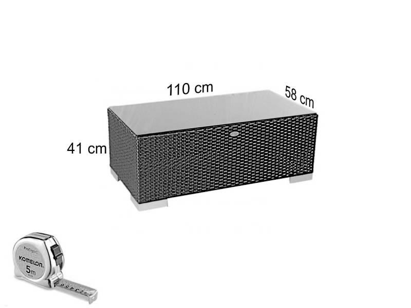 Loungeset Parijs 2111 - Bruin - Rond vlechtwerk