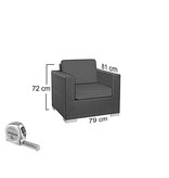 Loungeset Parijs 1011 - Bruin - Rond vlechtwerk
