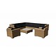 Loungeset Londen 3301-S-S - Cappuccino - Rond vlechtwerk