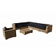 Loungeset Londen 3301-S - Cappuccino - Rond vlechtwerk
