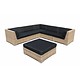 Loungeset Londen 3210 - Cappuccino - Plat vlechtwerk