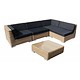 Loungeset Londen 2201 - Cappuccino - Rond vlechtwerk