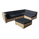 Loungeset Londen 2210 - Cappuccino - Rond vlechtwerk