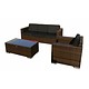 Loungeset Parijs 1011 - Bruin - Plat vlechtwerk