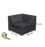 Loungeset Londen 3301-S - Cappuccino - Plat vlechtwerk