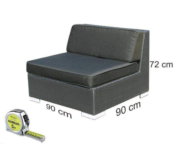 Loungeset Londen 3301-S - Cappuccino - Plat vlechtwerk