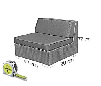 Loungeset Londen 2211 - Cappuccino - Rond vlechtwerk