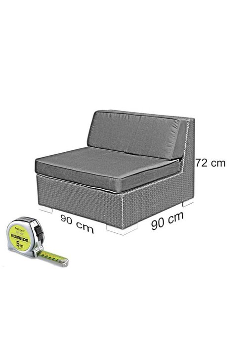 Loungeset Londen 2211 - Cappuccino - Rond vlechtwerk